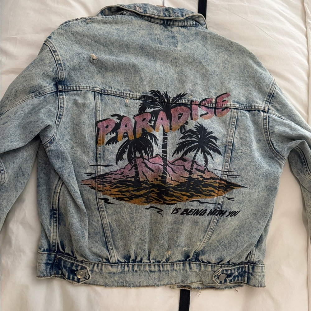 Paradise Graphic Denim Jacket